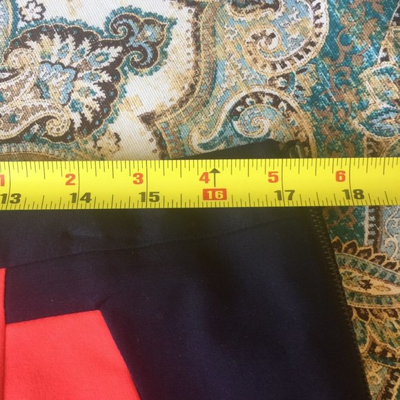 Worthington red & black lined pencil skirt color block 12 - Picture 6 of 8
